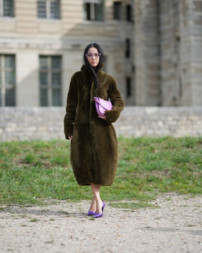 Statement Faux Fur: An Olive Green Dream Coat Statement Faux Fur: An Olive Green Dream Coat — Winter Going Out Outfits