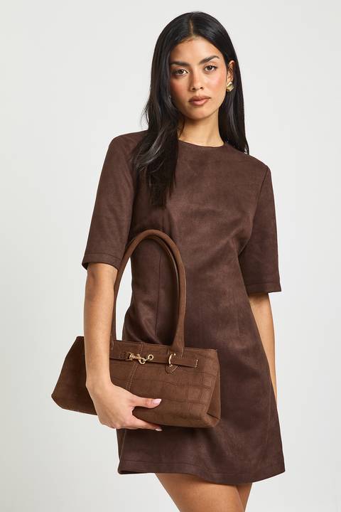 Effortless Chocolate Brown A-Line Dress Effortless Chocolate Brown A-Line Dress — Chocolate Brown Outfits