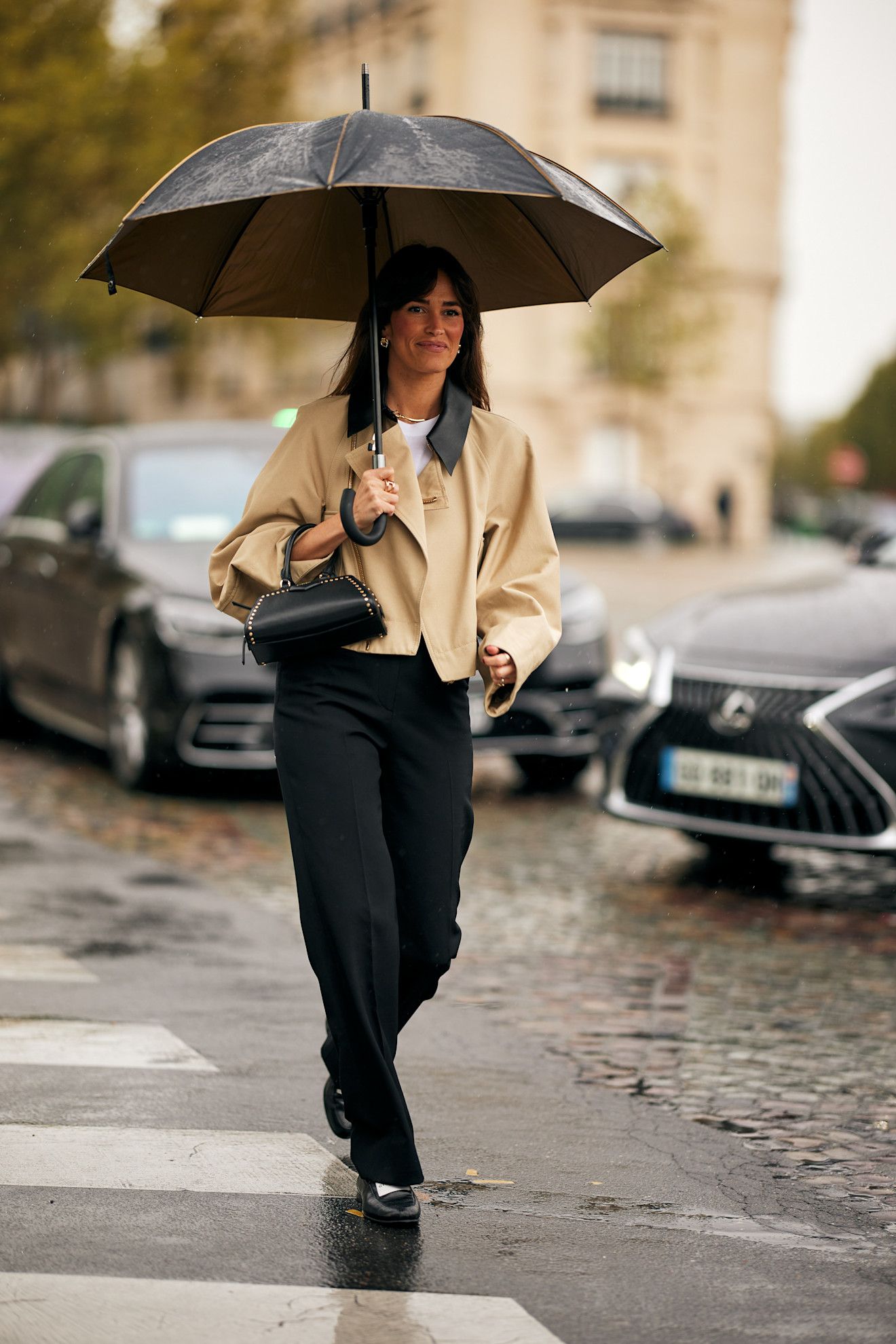 Cropped Jacket with Wide-Leg Trousers Cropped Jacket with Wide-Leg Trousers — Old Money Winter Outfits
