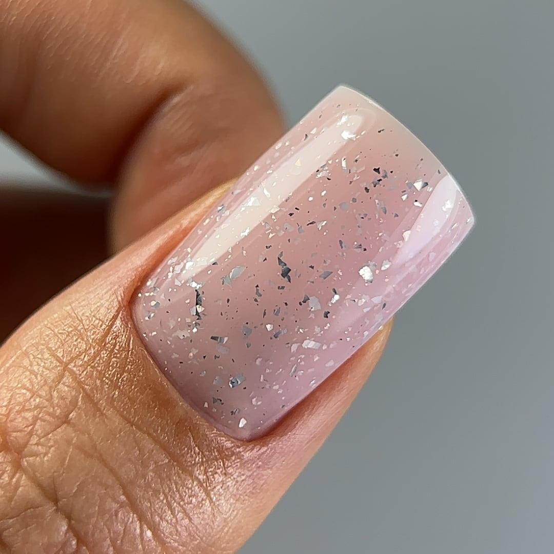 Pale Pink Glitter Flakes Pale Pink Glitter Flakes — Winter Gel Nail Colors
