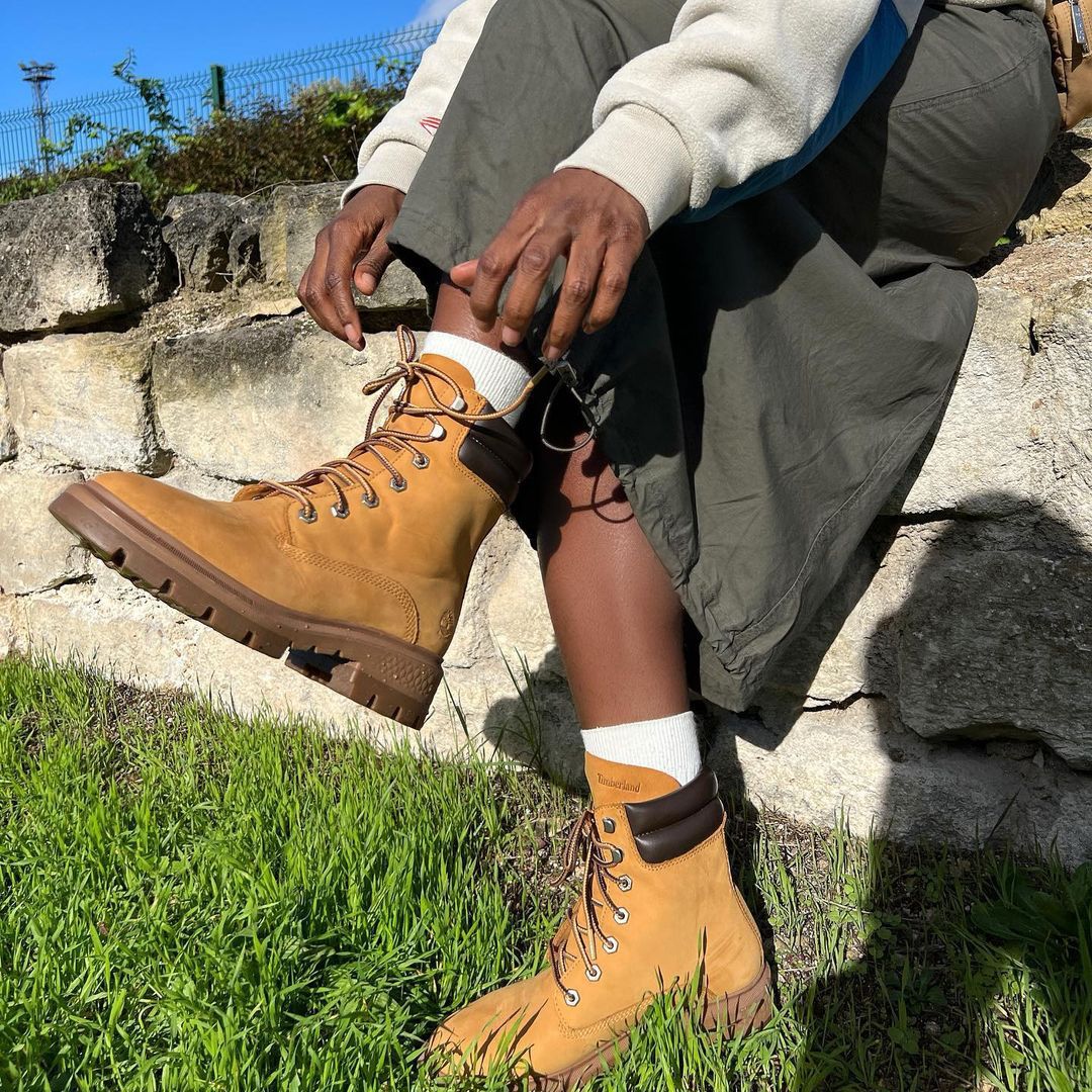 Grounded Style: Olive Wide-Leg Trousers and Suede Boots — Timberland Boots Outfits