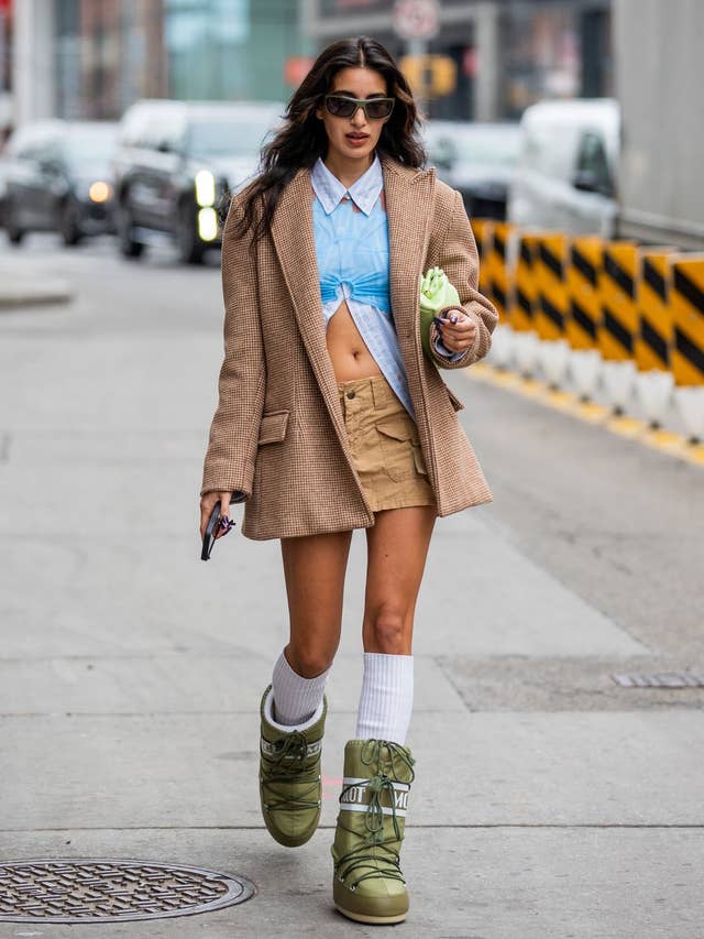 Urban Explorer with Olive Green Moon Boots Urban Explorer with Olive Green Moon Boots — Moon Boots Outfits