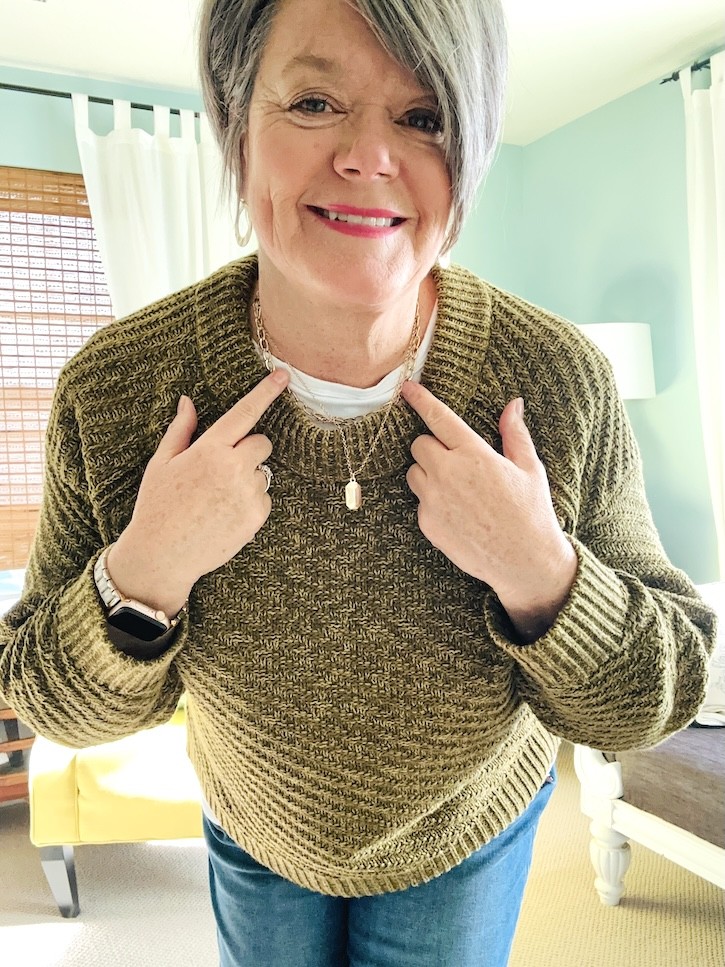 Textured Knitwear and Wide-Leg Jeans Textured Knitwear and Wide-Leg Jeans — Winter Outfits for Women Over 50