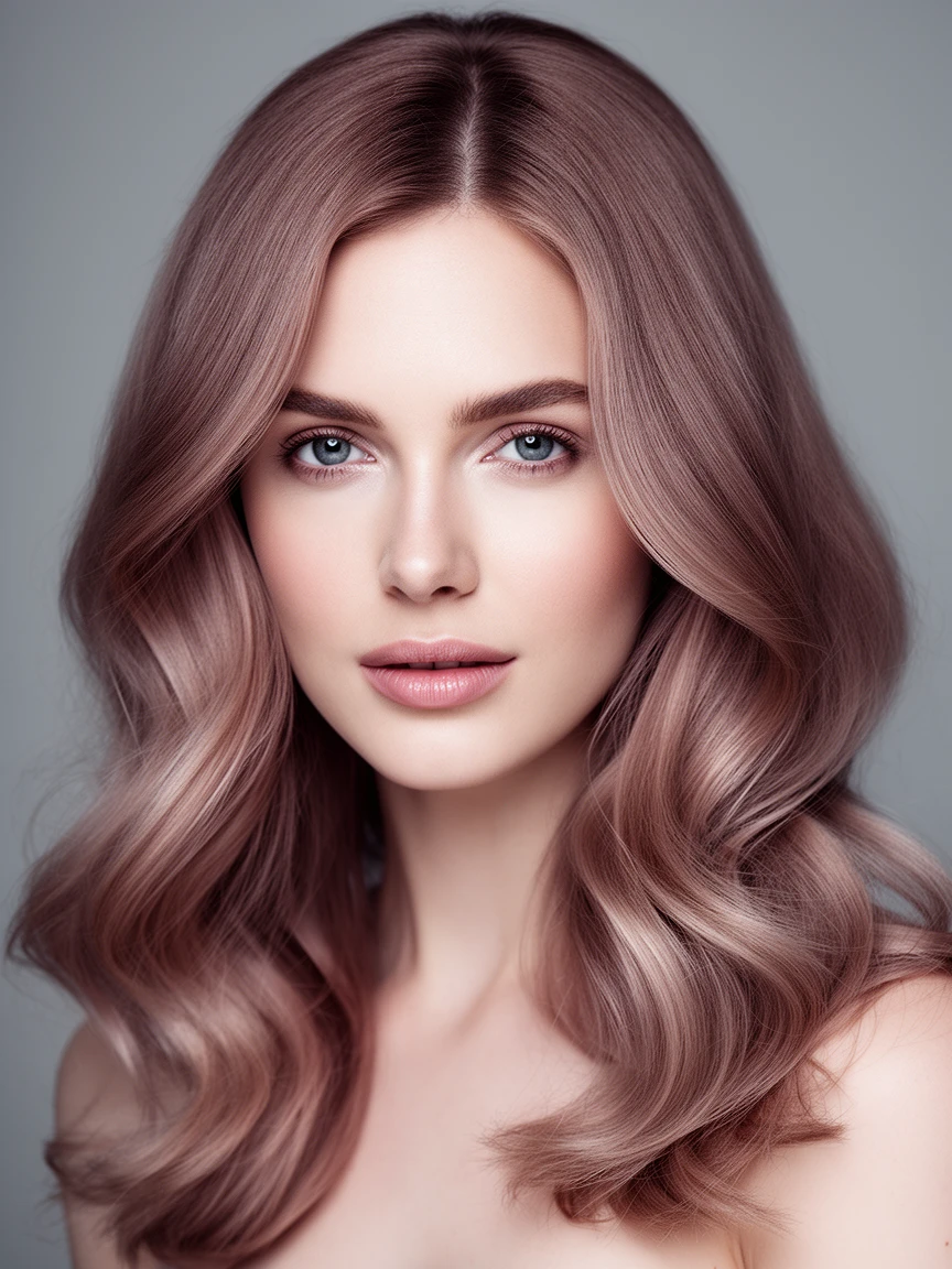 Muted Rose Brown with Ash — Winter Hair Colors for Pale Skin