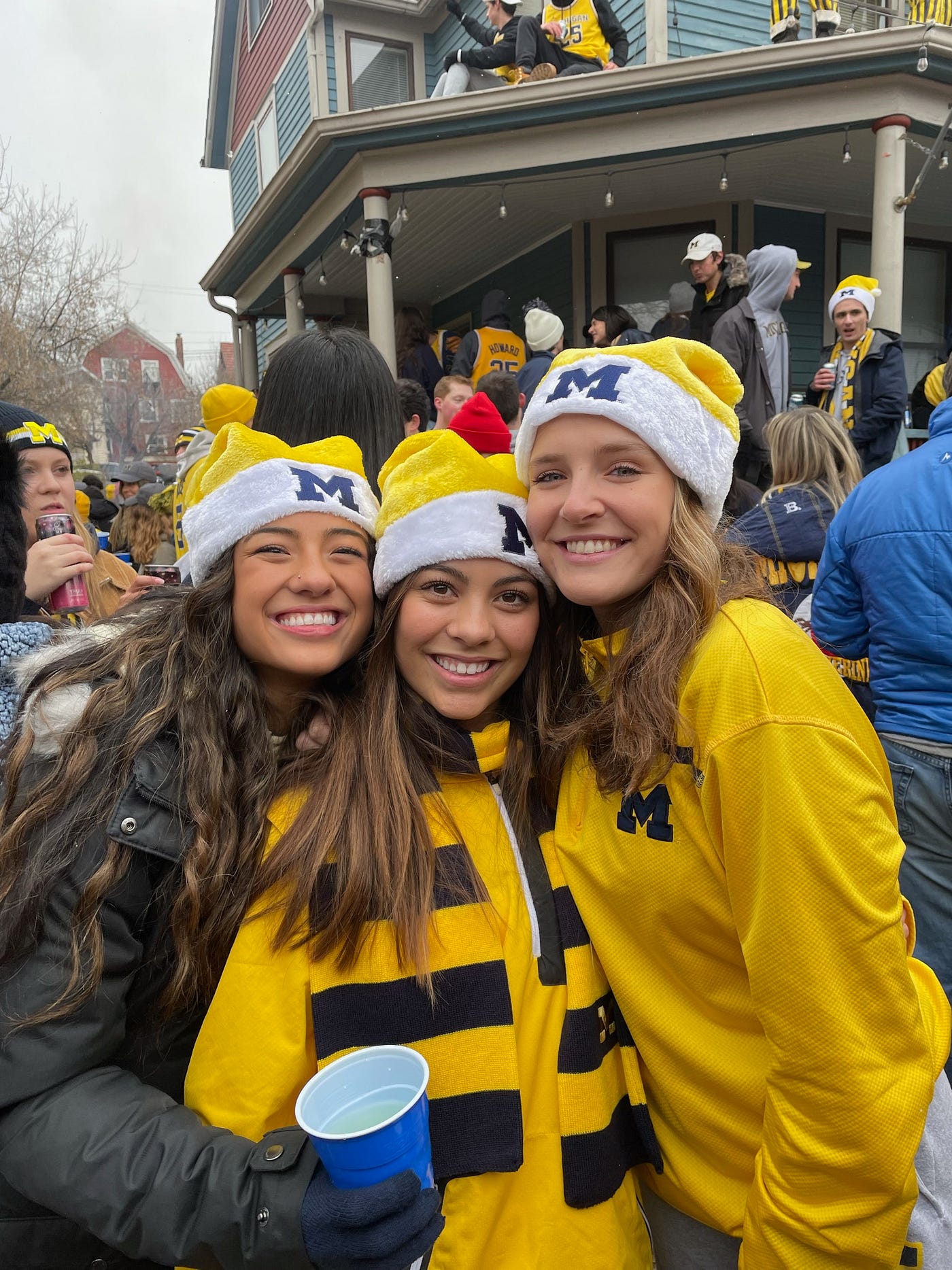 Vibrant Yellow Beanies and Long-Sleeve Shirts for Team Spirit Vibrant Yellow Beanies and Long-Sleeve Shirts for Team Spirit — Cold Weather Game Day Outfits