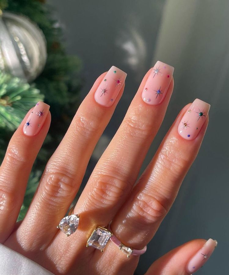 Taupe and Beige Speckled Accent Taupe and Beige Speckled Accent — simple nail designs