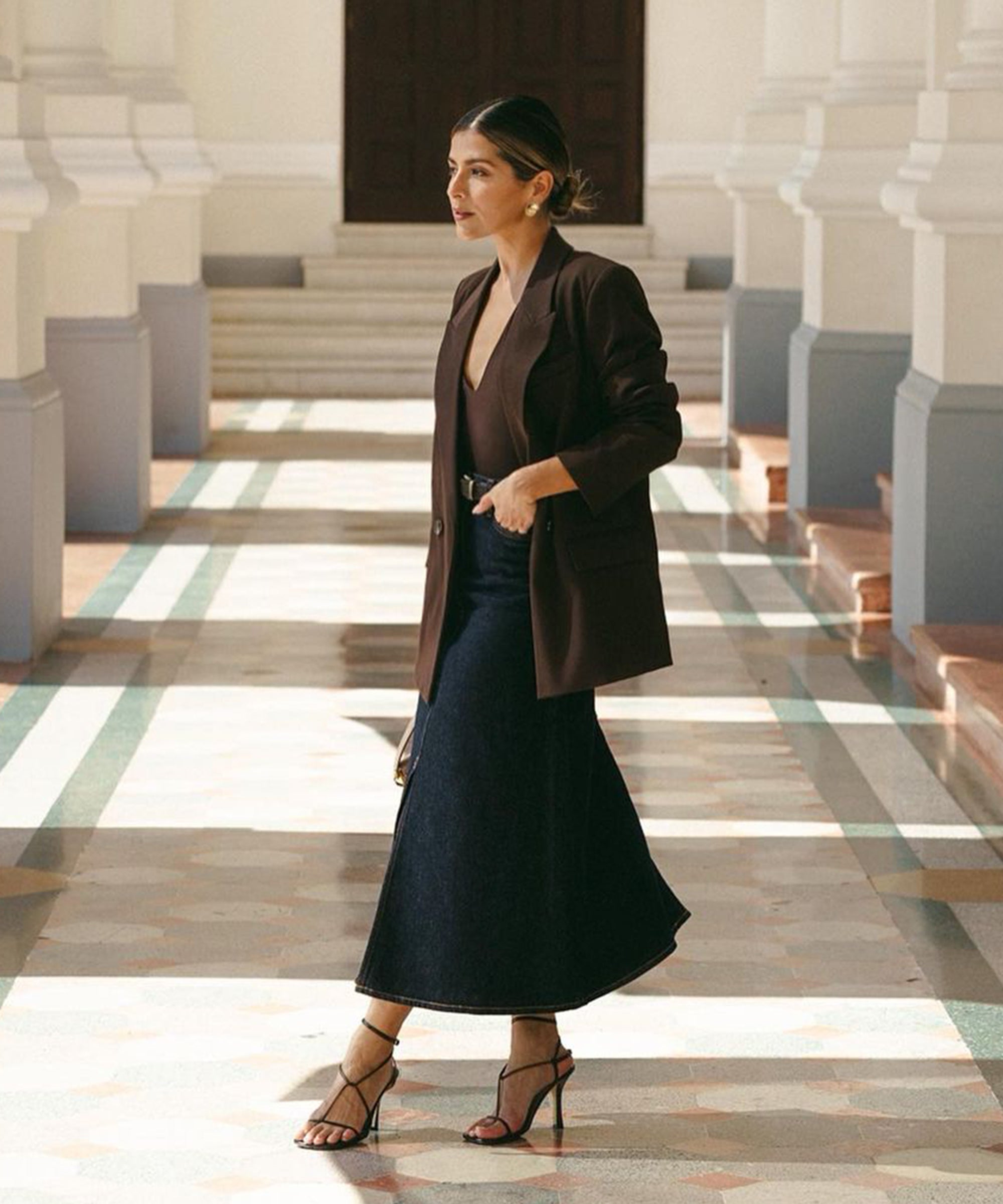Camel Coat Over Black Trousers and Cream Turtleneck Camel Coat Over Black Trousers and Cream Turtleneck — Winter Work Outfits