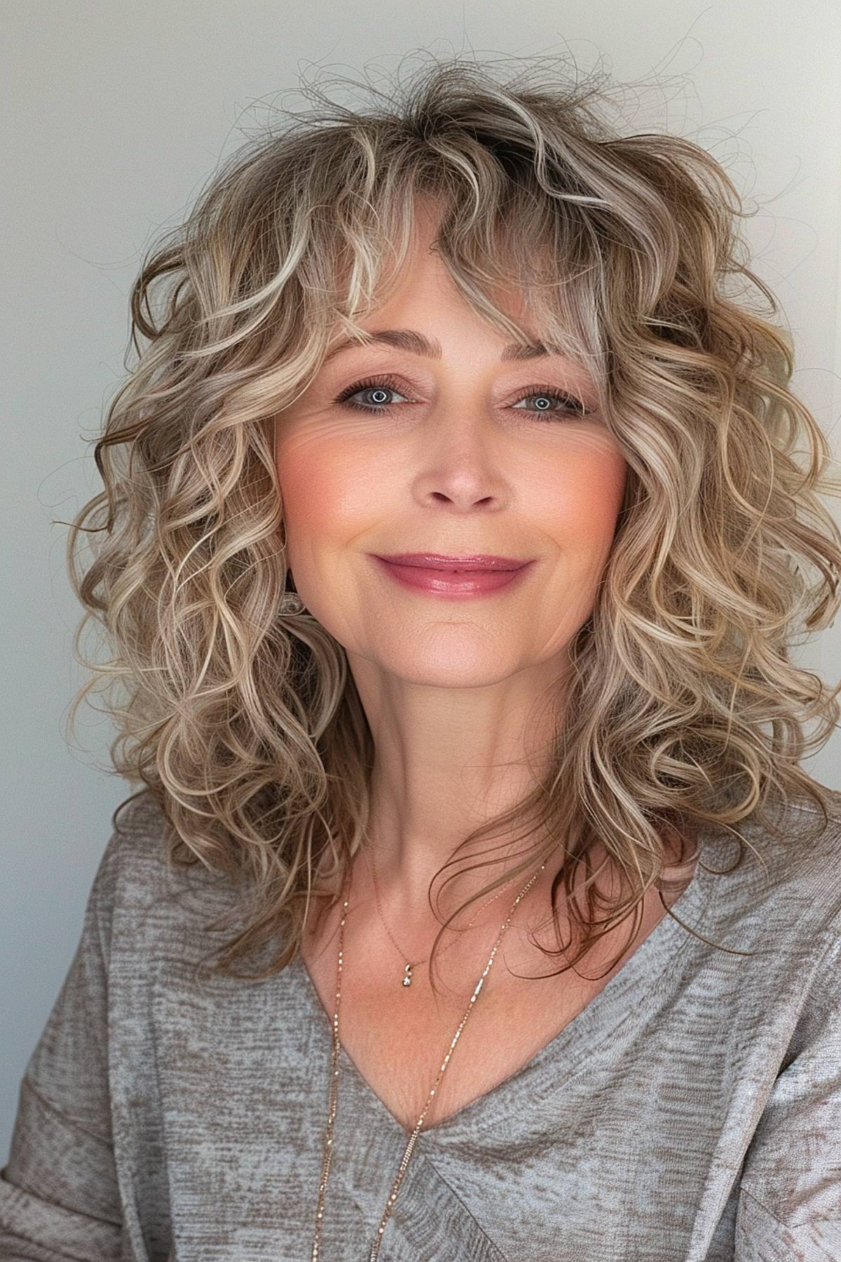 Collarbone Shag With Wispy Bangs — Winter Haircuts for Curly Hair