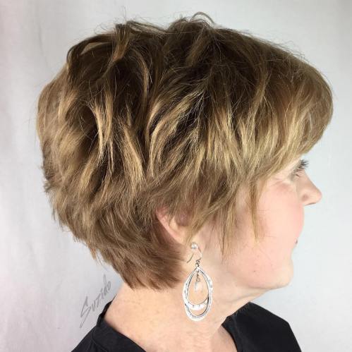Textured Honey Blonde Shag Textured Honey Blonde Shag — Winter Haircuts for Women Over 70