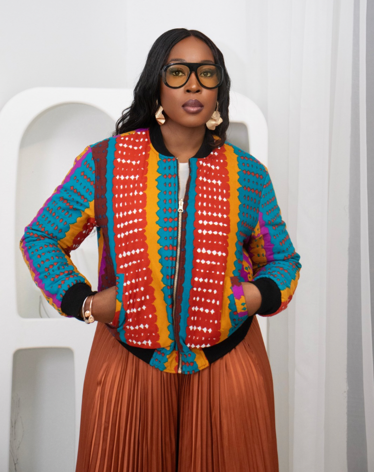 African Print Bomber Jacket with Wide-Leg Pants African Print Bomber Jacket with Wide-Leg Pants — winter outfits for black women