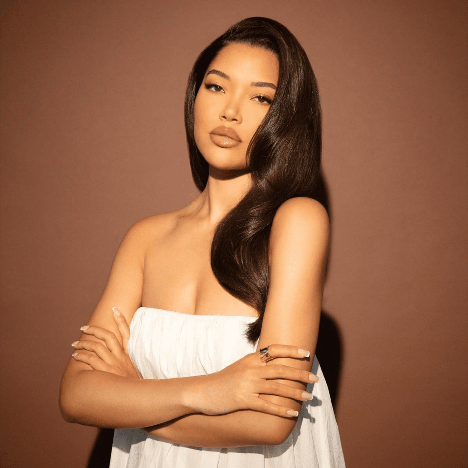 Glossy Espresso Mid-Back Blowout Glossy Espresso Mid-Back Blowout — Espresso Brown Hair