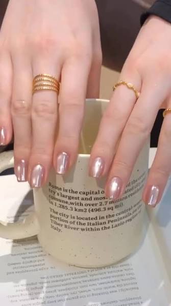 Pale Pink Shimmer Square Nails Pale Pink Shimmer Square Nails — classy simple nail designs
