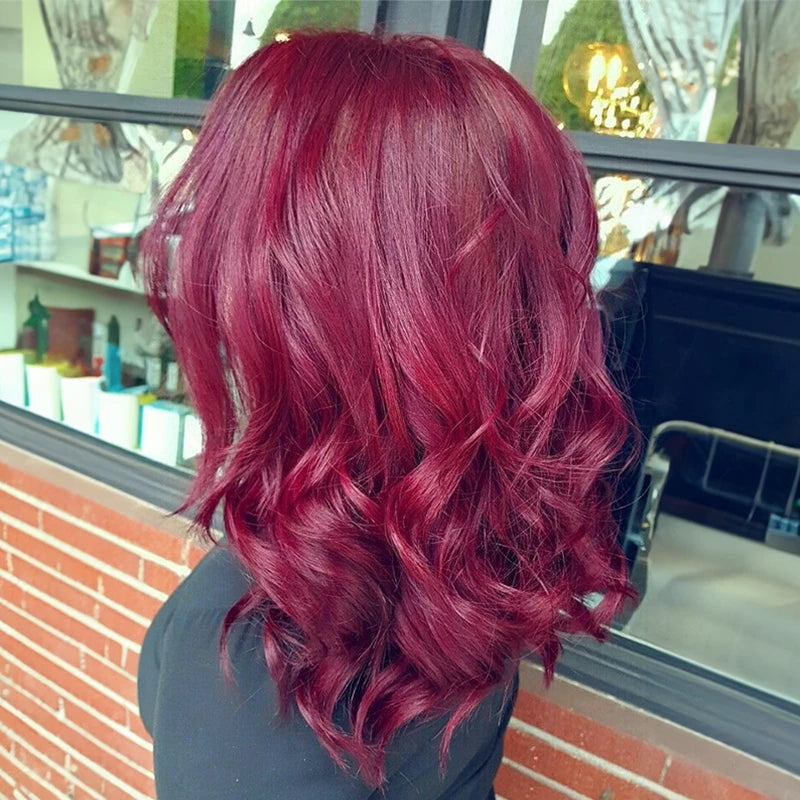 Deep Red With Violet Undertones — Cool Winter Hair Colors