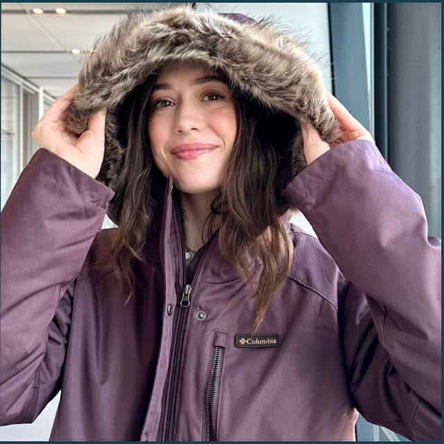 Purple Parka with Emphasis on Fur-Lined Hood Detail Purple Parka with Emphasis on Fur-Lined Hood Detail — Parka Outfits