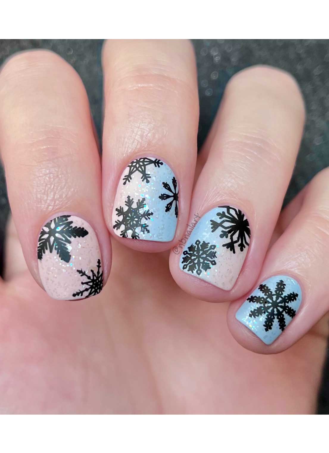 Bold Black Snowflake Decals Bold Black Snowflake Decals — Winter Wonderland Nails