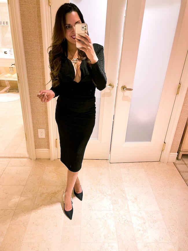 Sparkling Black Sequin Dress for Evening Glamour Las Vegas Winter Outfits
