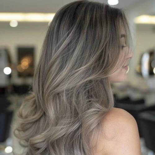 Collarbone Mushroom Brown With Ash Blonde — Mushroom Brown Hair