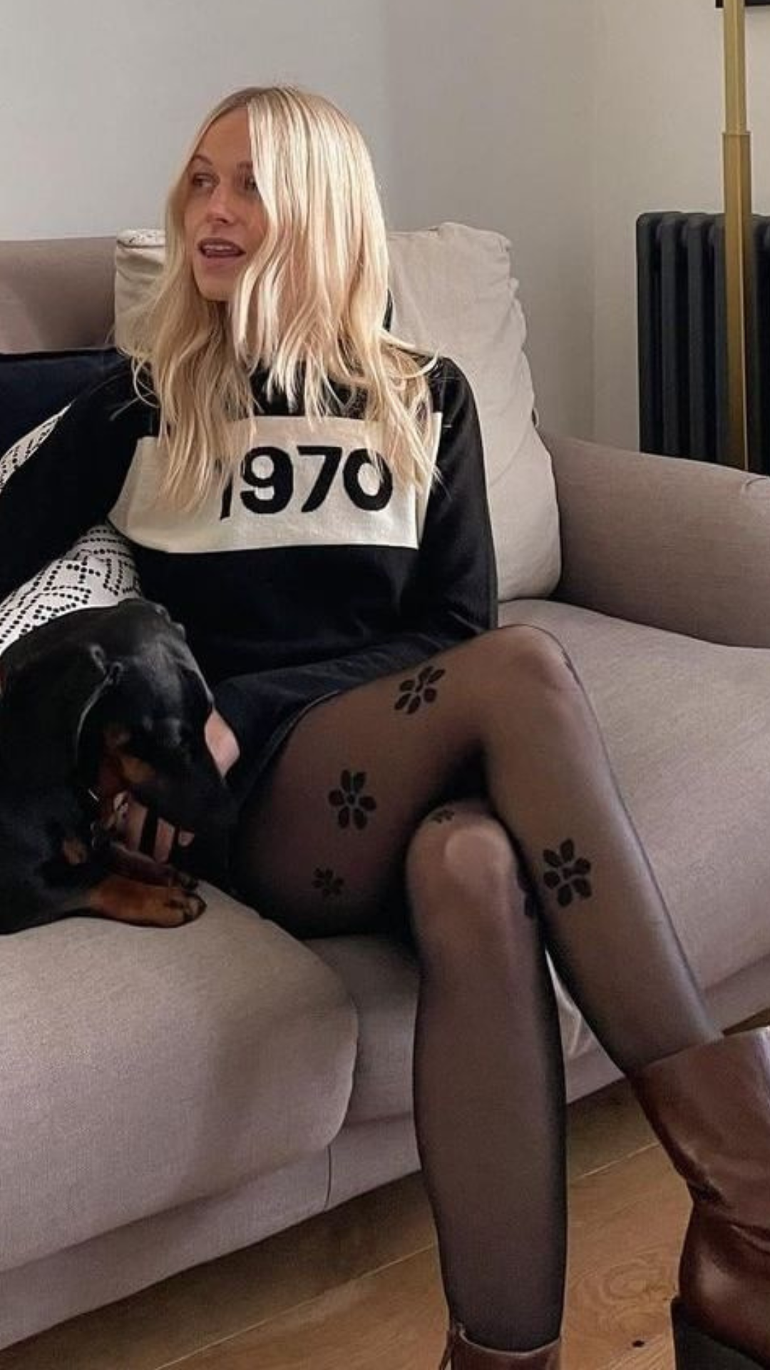 Playful Paw Print Tights with Mini Skirt Playful Paw Print Tights with Mini Skirt — Tights Outfits