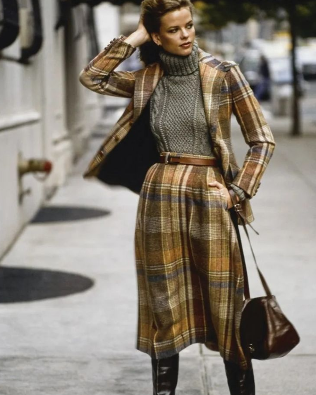 Plaid Blazer and Skirt Set for a Polished Look Plaid Blazer and Skirt Set for a Polished Look — Winter Outfits for Women Over 70