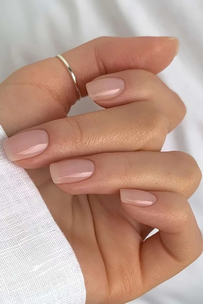 Flawless Sheer Nude Pink Square Flawless Sheer Nude Pink Square — short nail designs