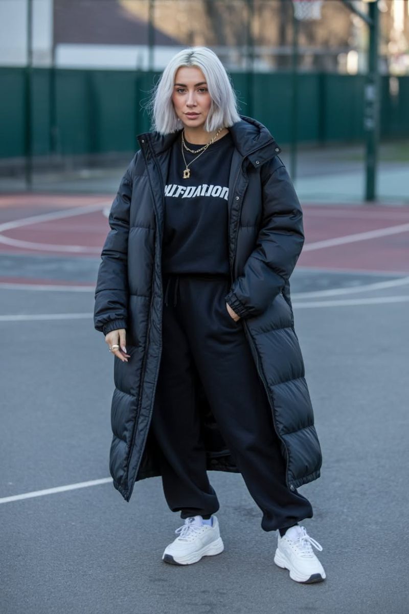 Long Black Puffer Coat for Ultimate Baddie Streetwear — Baddie Winter Outfits