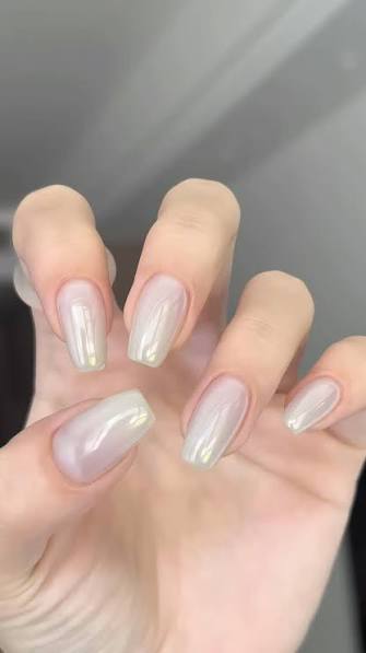Pearlescent Sheen Nail Design Pearlescent Sheen Nail Design — neutral nail colors