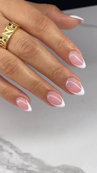 Classic White French Tip Almonds Classic White French Tip Almonds — almond nail inspo