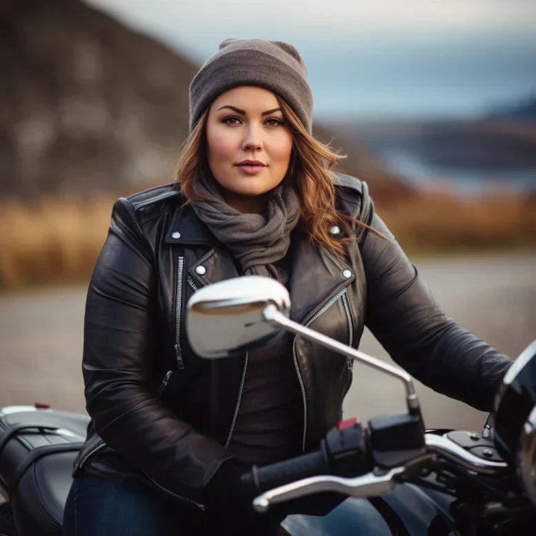 Edgy Black Leather Moto Jacket for Cold Weather Edgy Black Leather Moto Jacket for Cold Weather — Winter Outfits for Plus Size Women