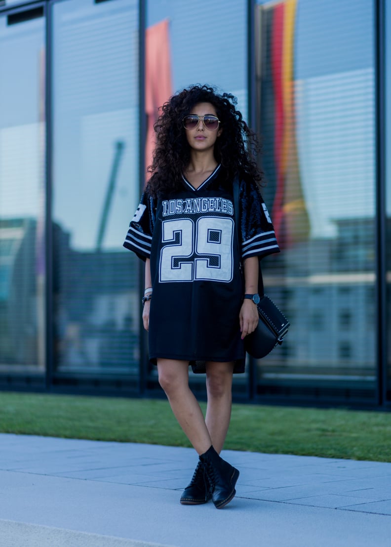 Sequin Hockey Jersey Dress for a Bold Statement — Hockey Game Outfits