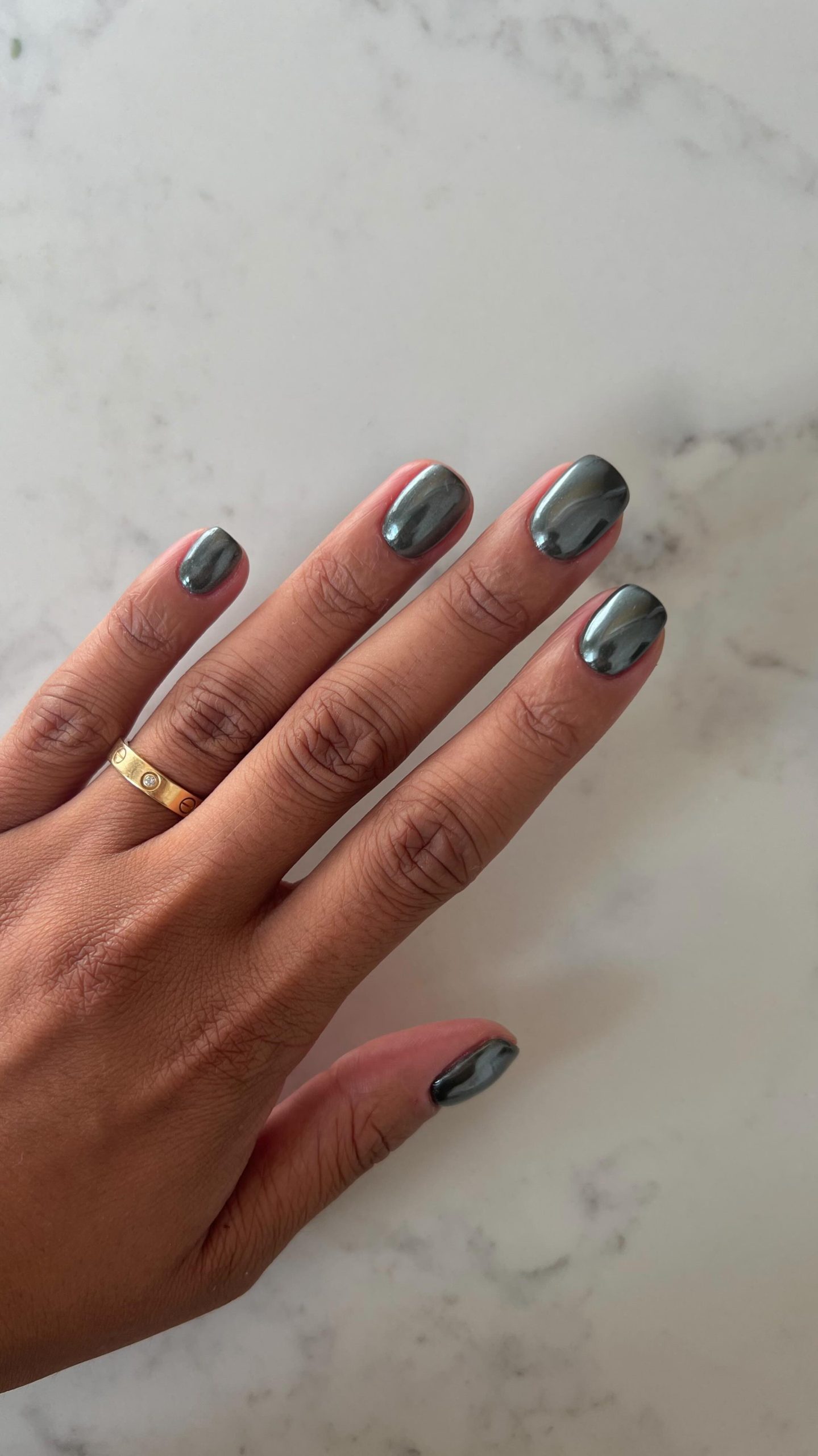 Deep Grey Blue Purple Chrome Deep Grey Blue Purple Chrome — Winter Chrome Nails