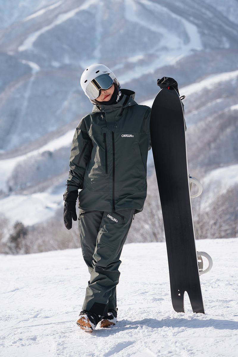 Dark Green Ski Suit with Contrasting Panels Dark Green Ski Suit with Contrasting Panels — Ski Outfits