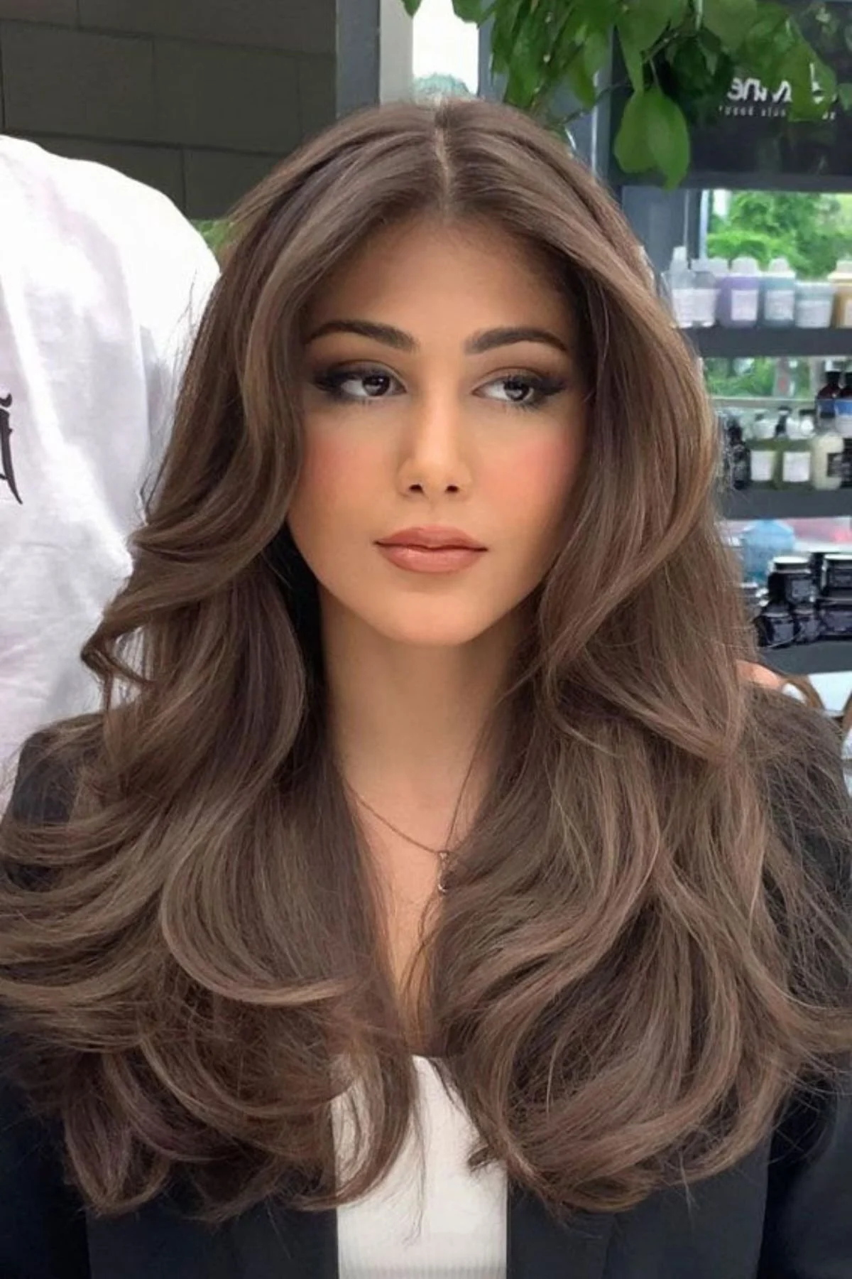 Ash Brown Blowout With Curls Ash Brown Blowout With Curls — Winter Haircuts for Thick Hair