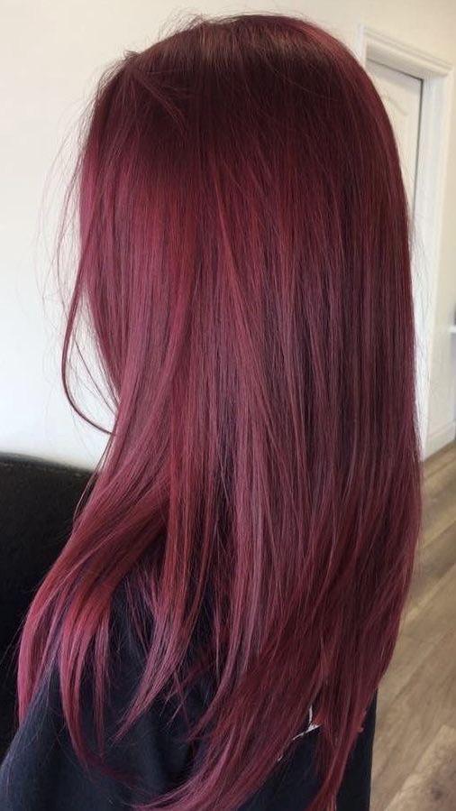 Cool-Toned Red With Violet Cool-Toned Red With Violet — Winter Red Hair Colors