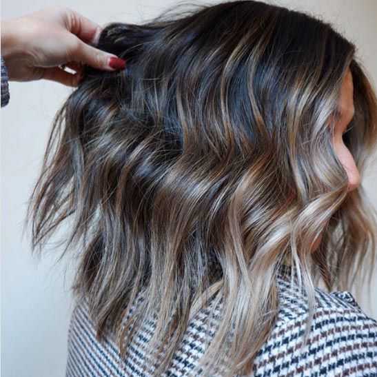 Dark Brown With Ash Blonde Balayage Dark Brown With Ash Blonde Balayage — Winter Brown Hair Colors