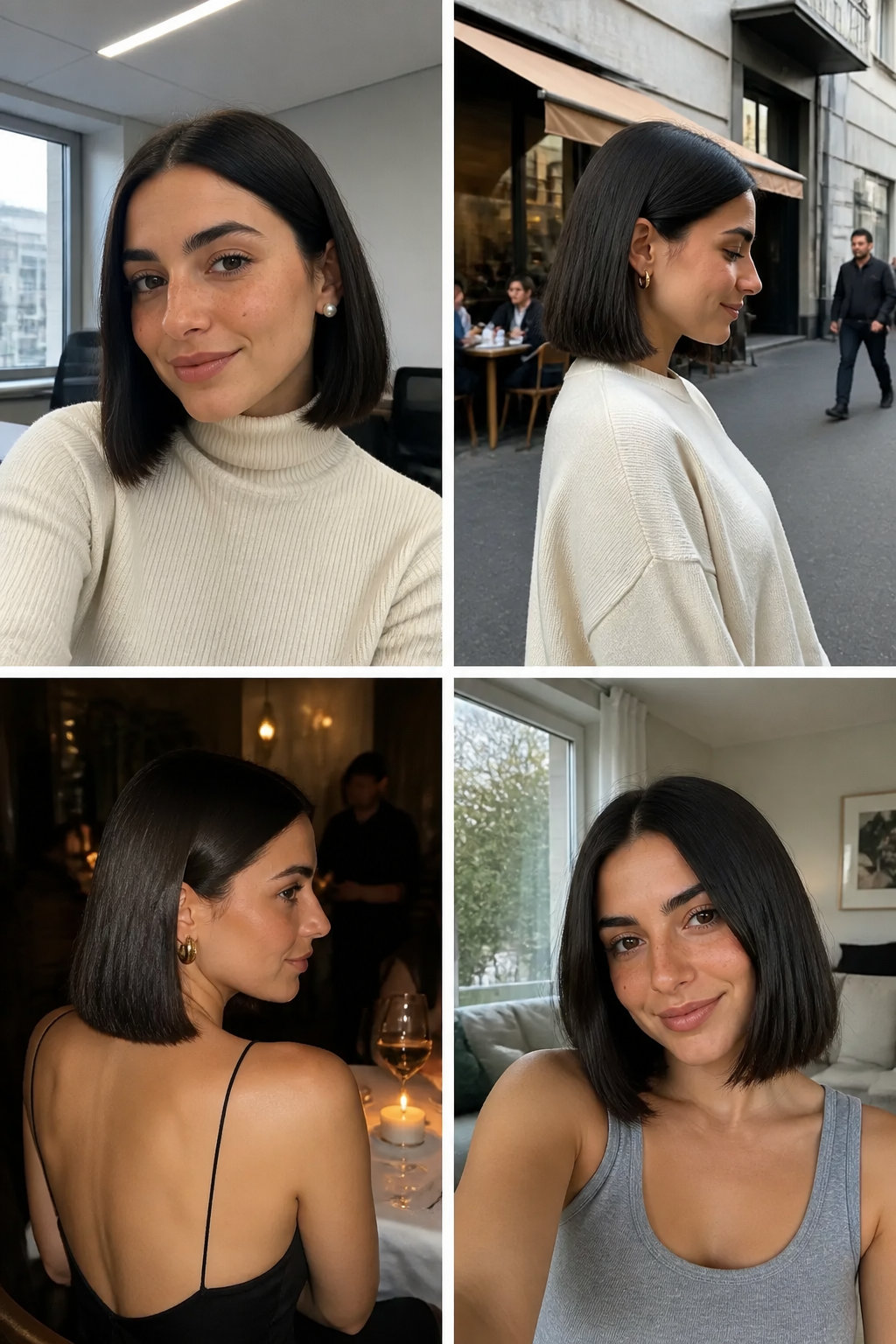 The Blunt Cut Collarbone Bob — Close-Up Take The Blunt Cut Collarbone Bob — Close-Up Take — trendy haircuts for women