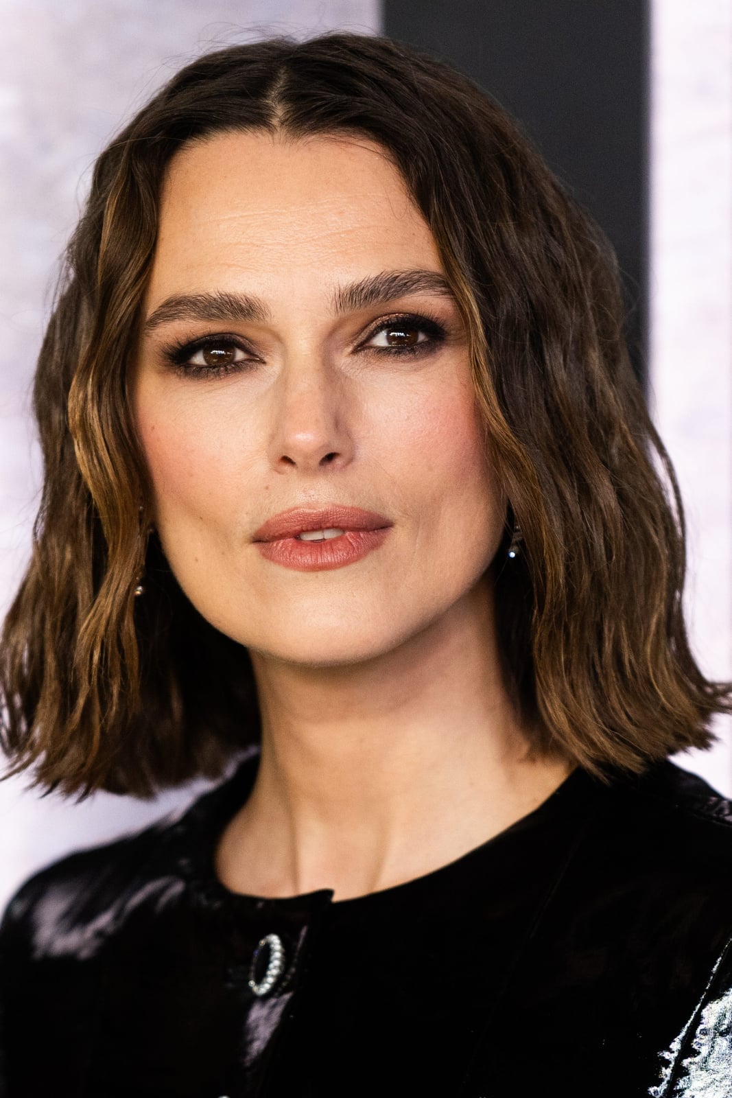 Dark Brown Bob With Soft Waves Dark Brown Bob With Soft Waves — A-Line Bob