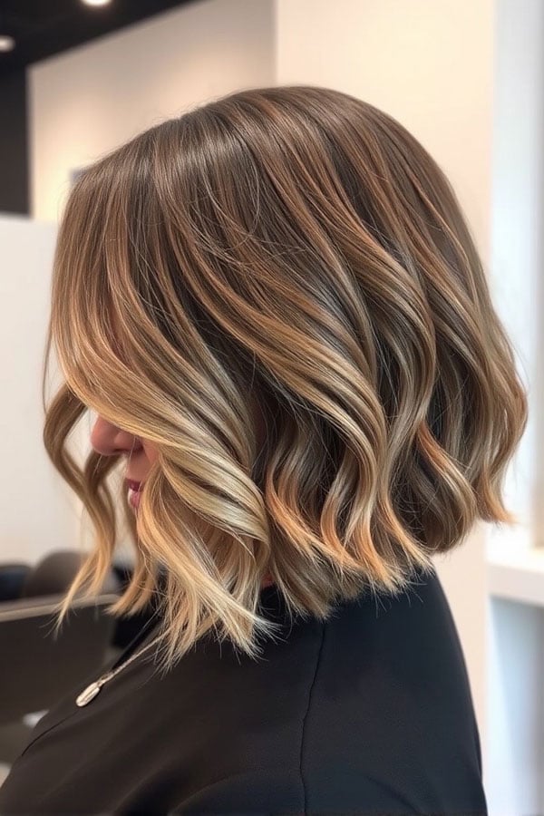 Dark Blonde Wavy A-Line Bob Dark Blonde Wavy A-Line Bob