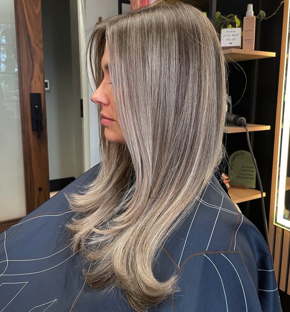 Collarbone Ash Blonde With Balayage