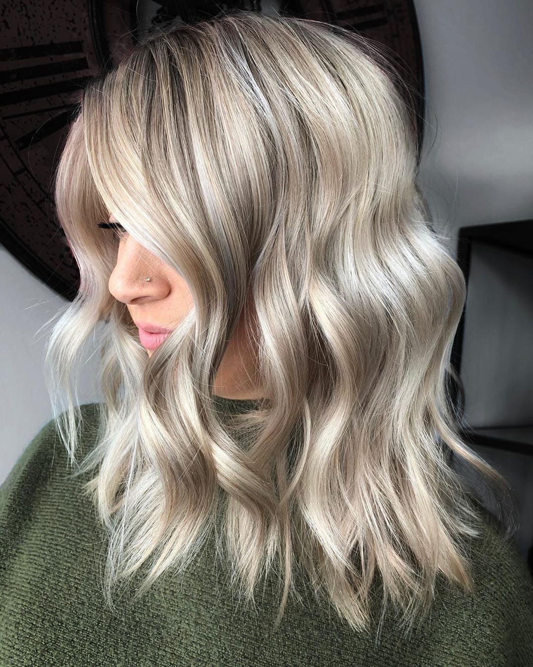 Collarbone Light Ash Blonde With Highlights