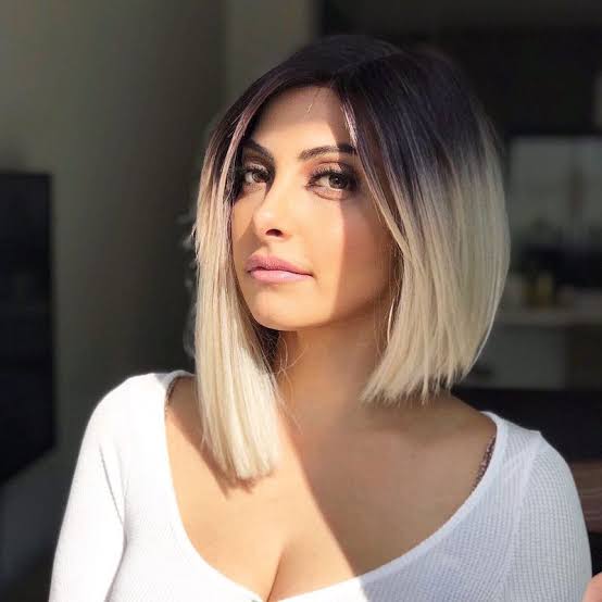 Deep Dark Brown Asymmetrical Bob