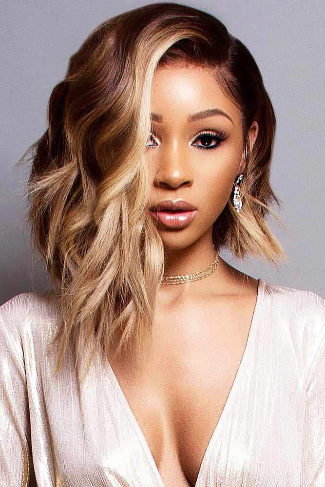 Wavy Asymmetrical Lob With Deep Side Part