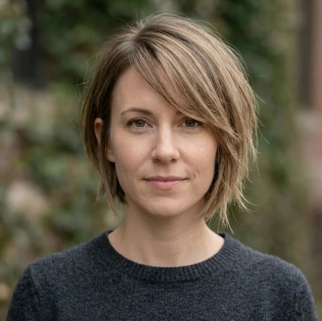Textured Bob With Asymmetrical Bangs — Asymmetrical Lob