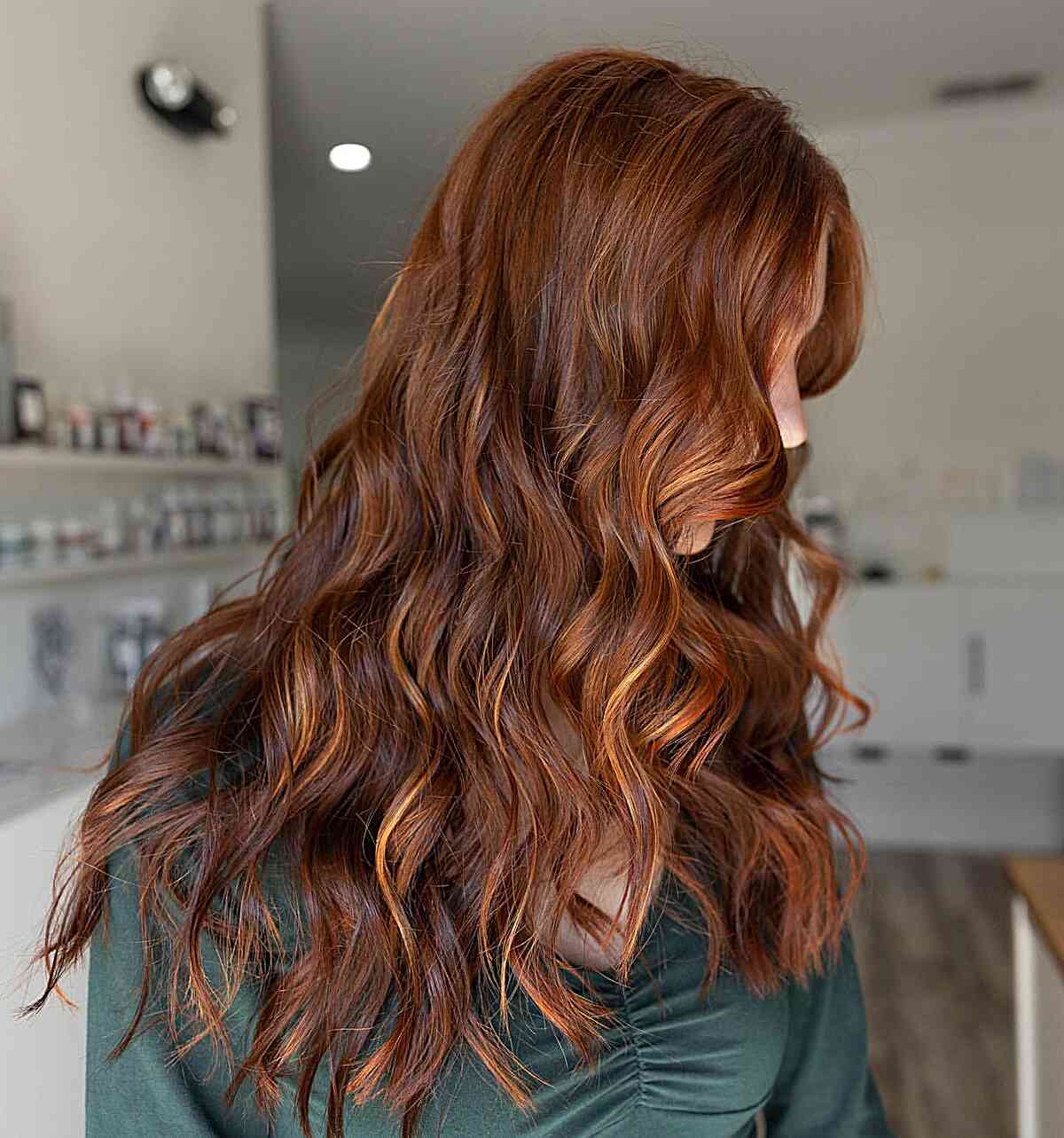 Auburn Balayage With Copper And Blonde Tones — Auburn Hair
