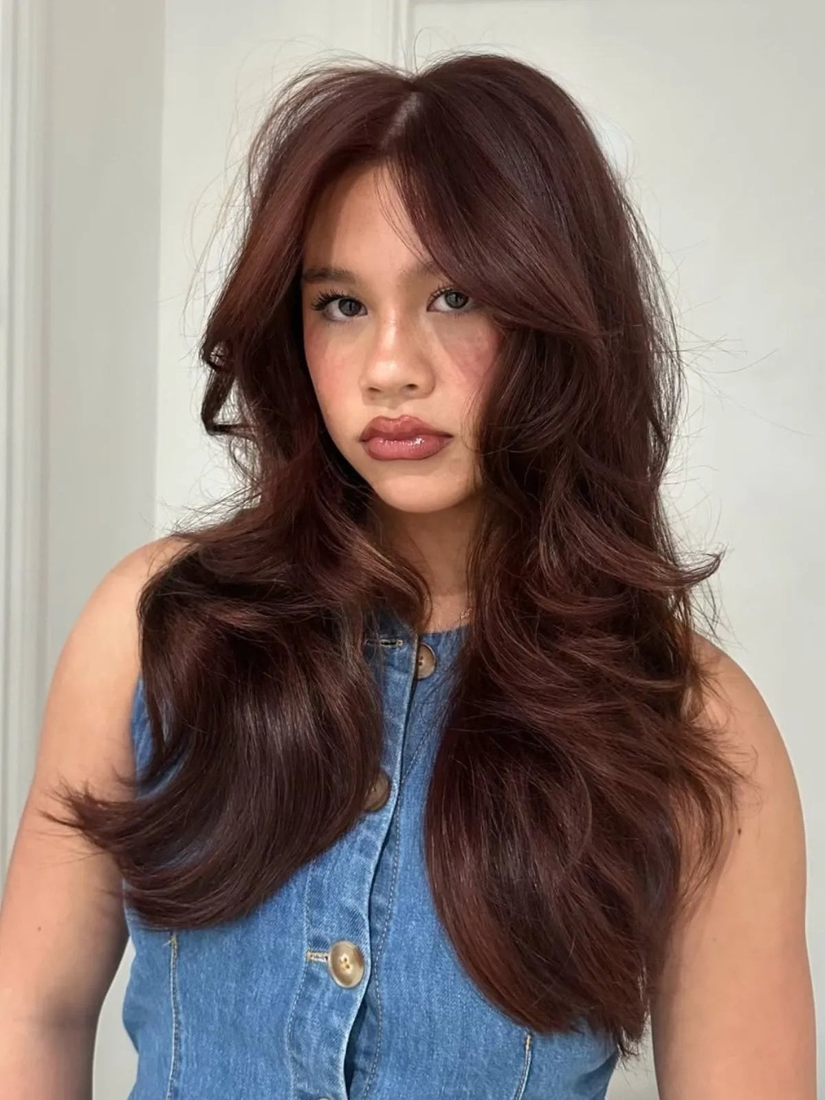 Dark Auburn With Red Undertones Collarbone — Auburn Hair