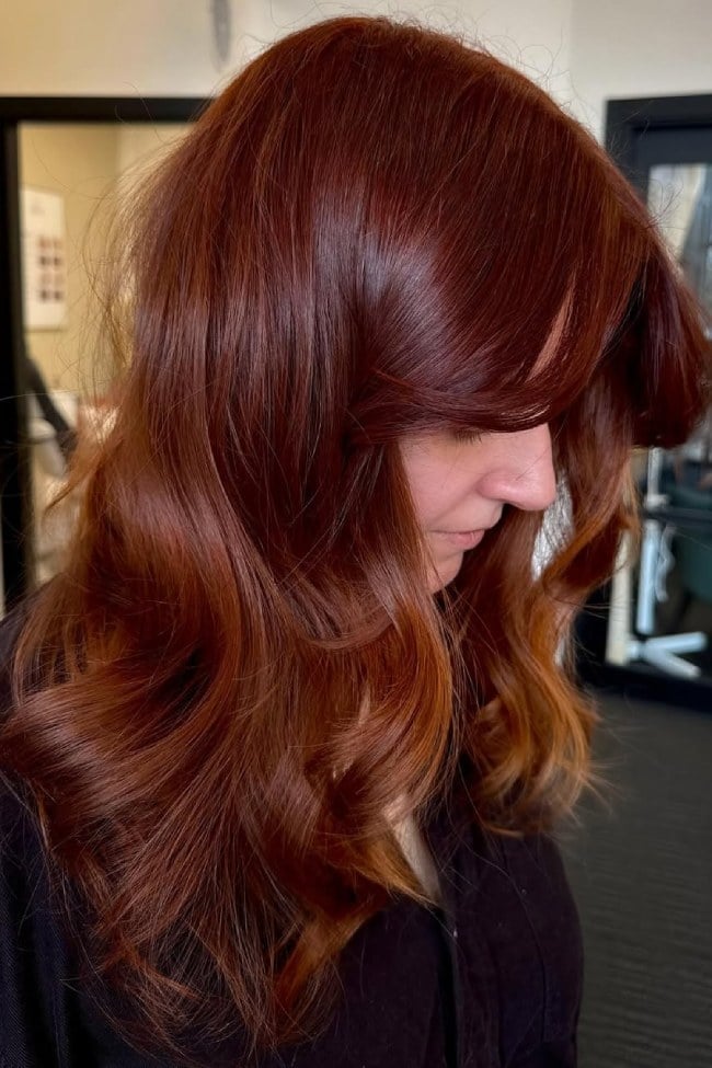Deep Rich Auburn With Warm Undertones, Shoulder — Auburn Hair