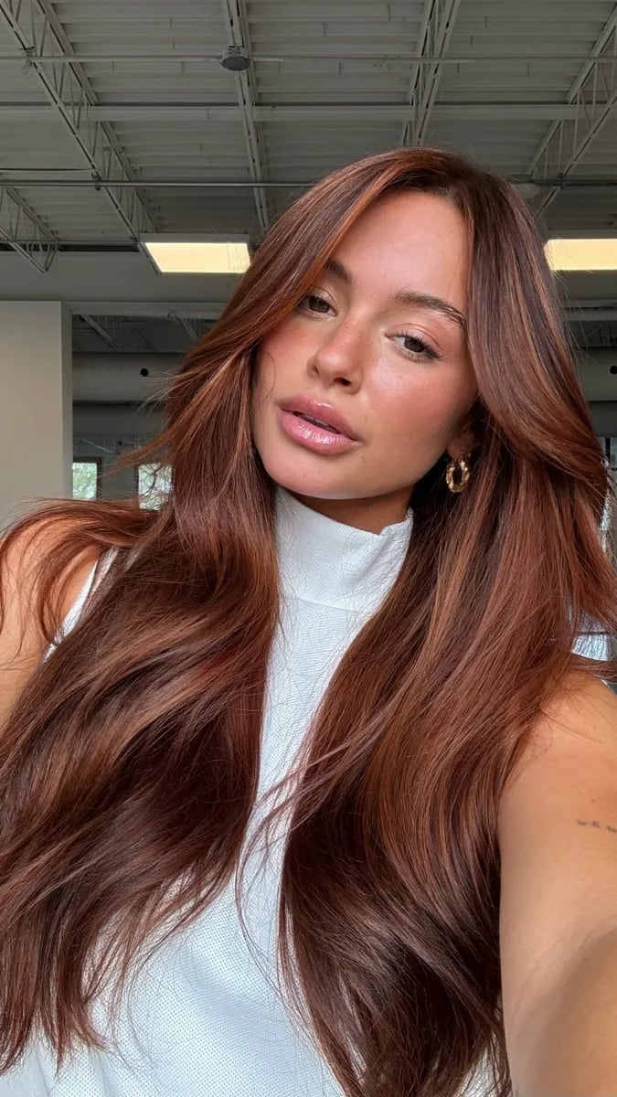 Cinnamon Auburn With Subtle Highlights — Auburn Hair