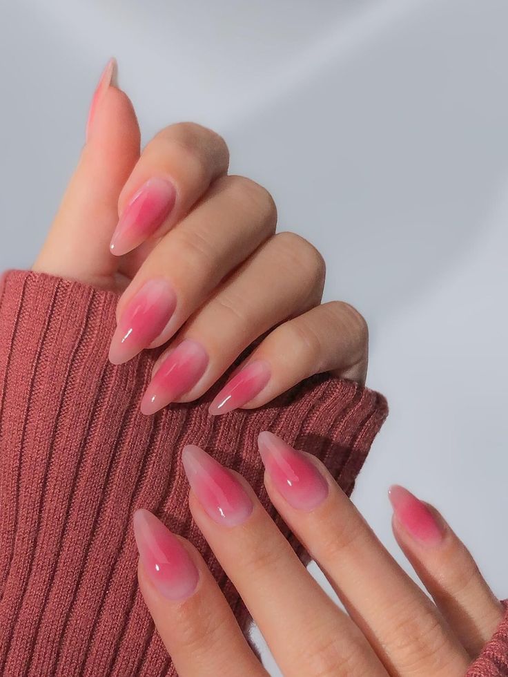 Pink Orange Aura Short Soft Square Nails Pink Orange Aura Short Soft Square Nails — Aura Nails