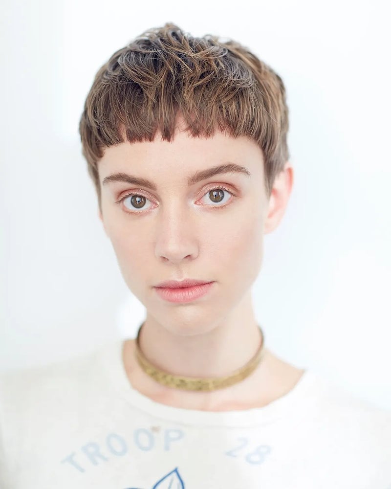 Short Dark Brown Micro Fringe — Baby Bangs