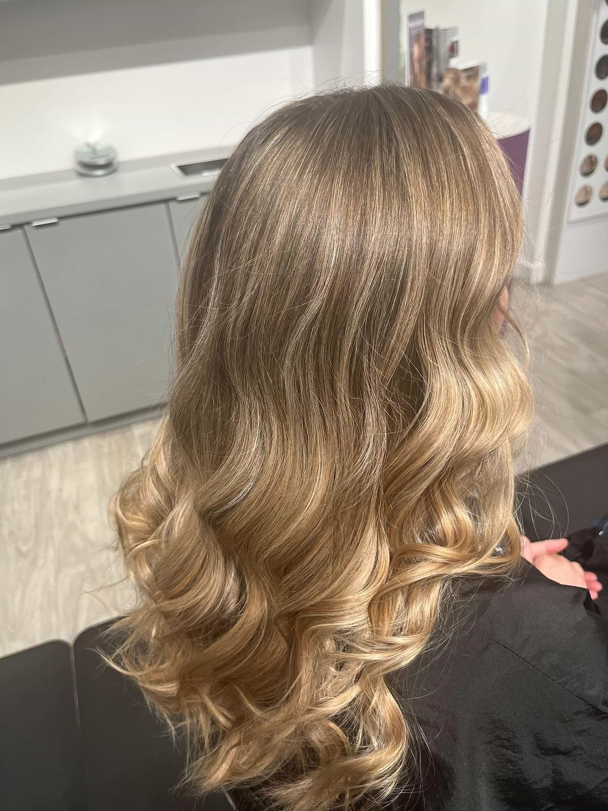 Dark Blonde Collarbone With Subtle Blonde Babylights, Wavy Dark Blonde Collarbone With Subtle Blonde Babylights, Wavy