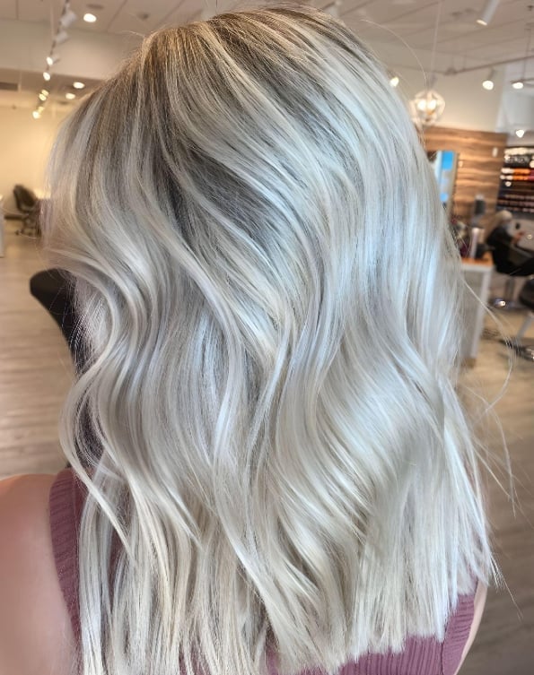 Ash Blonde Collarbone With Platinum Highlights Ash Blonde Collarbone With Platinum Highlights — Babylights